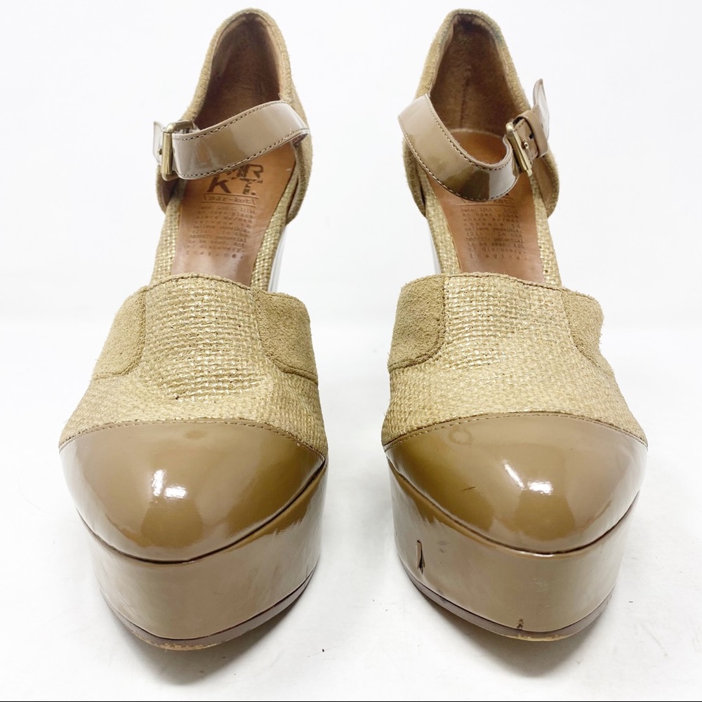 MRKT Market Lauren Heels Platform Tan Woven 7.5 - Picture 14 of 17